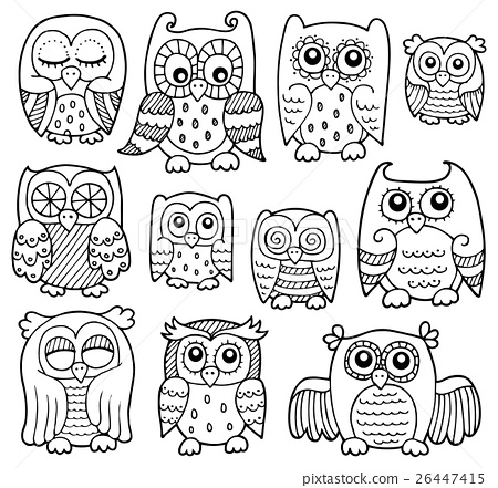 450x441 Owl Drawings Theme 1