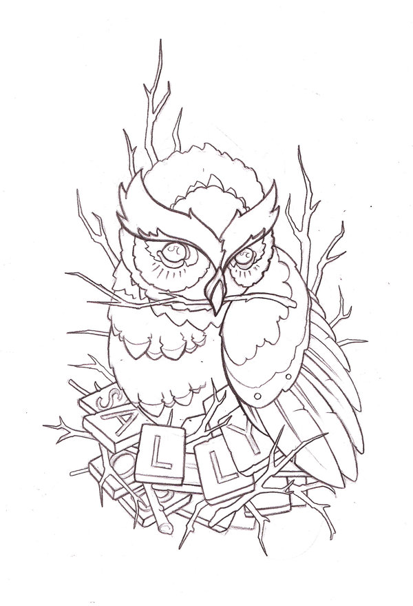600x879 Tattoo Design Owl By Reklawpeels