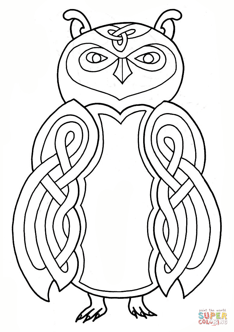 778x1101 Celtic Owl Design Coloring Page Free Printable Coloring Pages