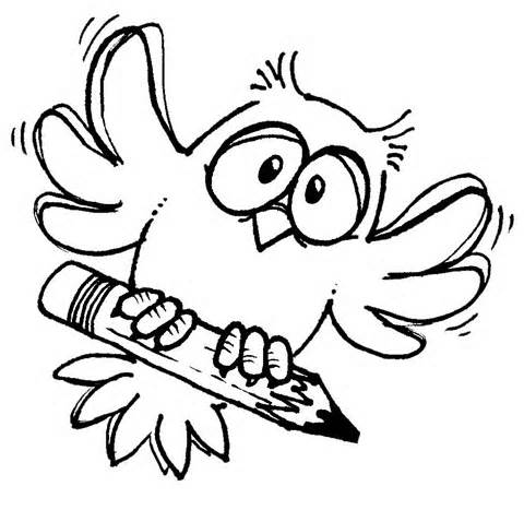 480x467 Owl Reading Clipart Black And White