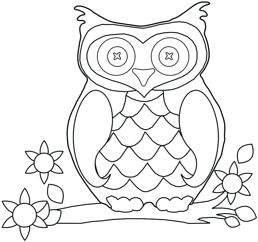 878x825 Coloring Pages Draw An Owl Affan