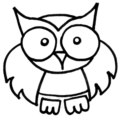 400x405 How To Draw An Owl