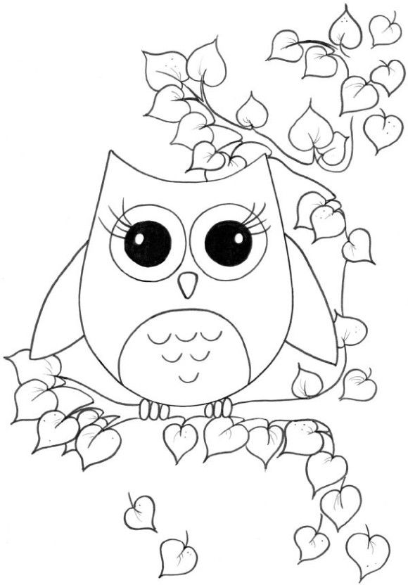 580x832 Girly Pictures To Colour In Cute Owl Coloring Pages For Girls Owls