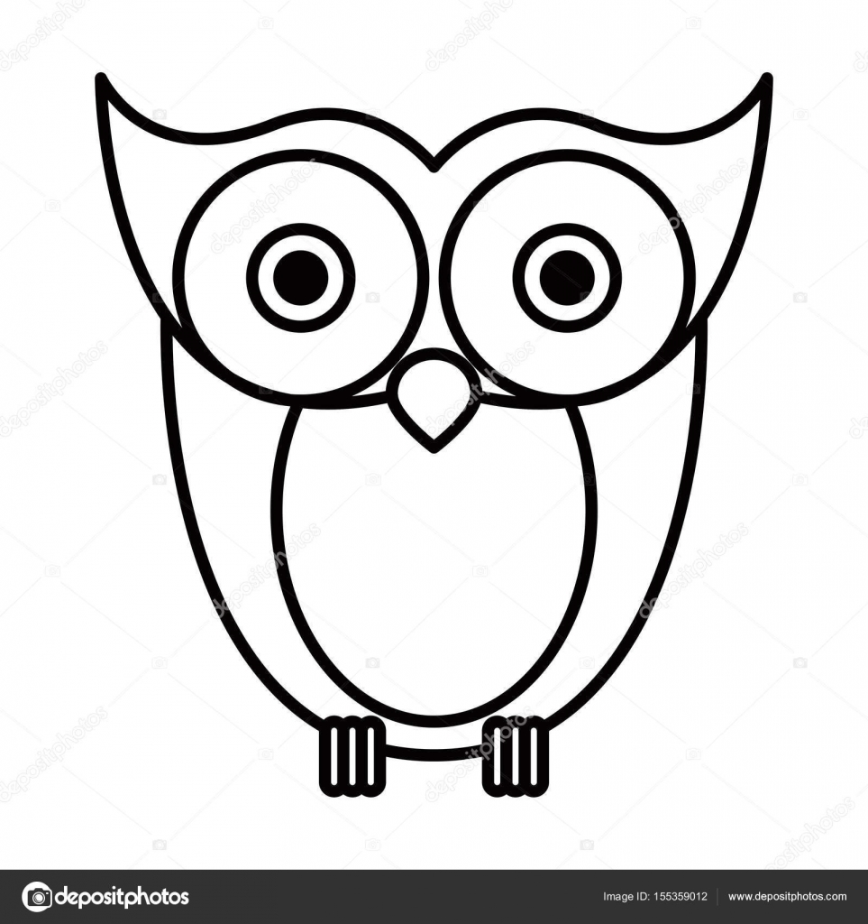 963x1024 Sketch Silhouette Image Owl Bird Stock Vector Grgroupstock