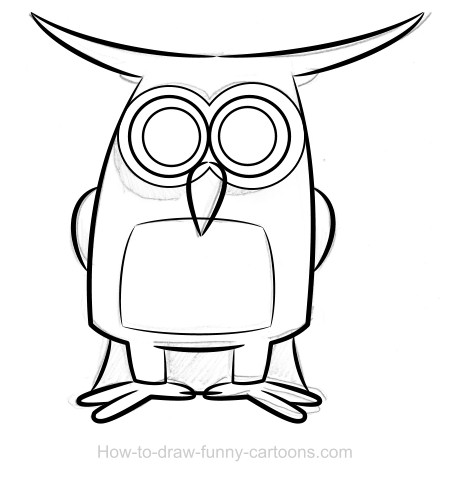 450x478 Owl Drawings (Sketching + Vector)