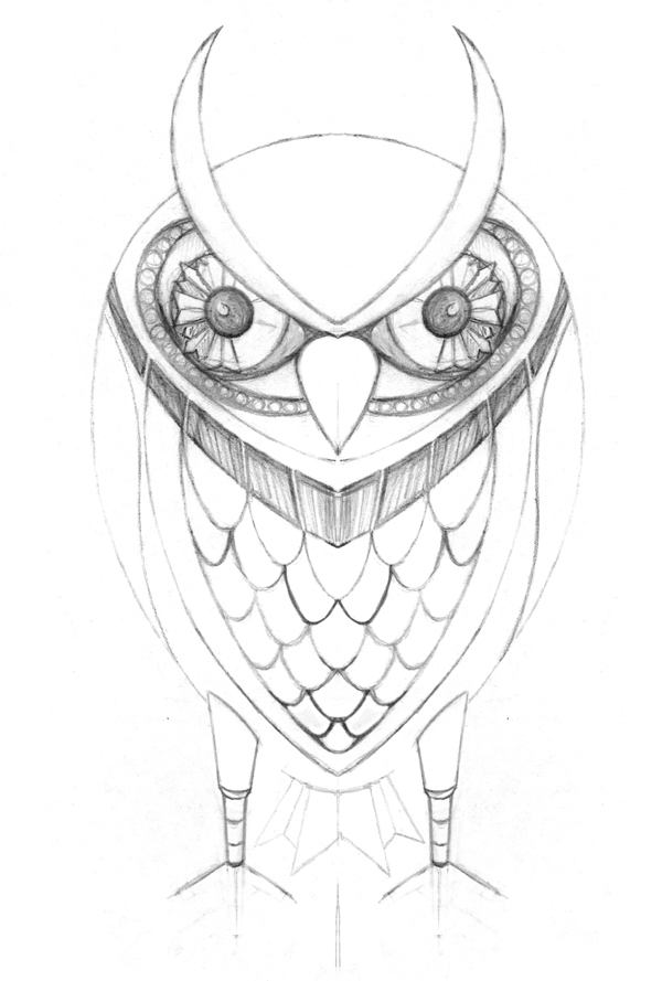 600x889 How To Create A Golden Mechanical Owl In Illustrator