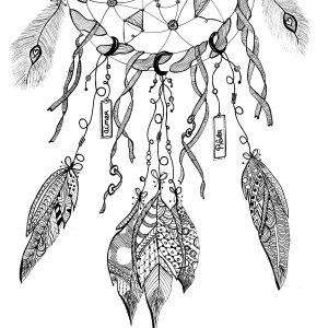 300x300 Dreamcatcher Coloring Pages