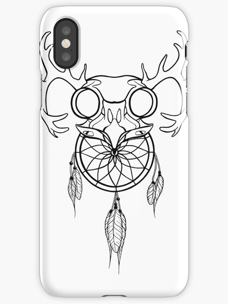750x1000 Dreamcatcher Antler Owl Iphone Cases Amp Skins By Nyndesign Redbubble