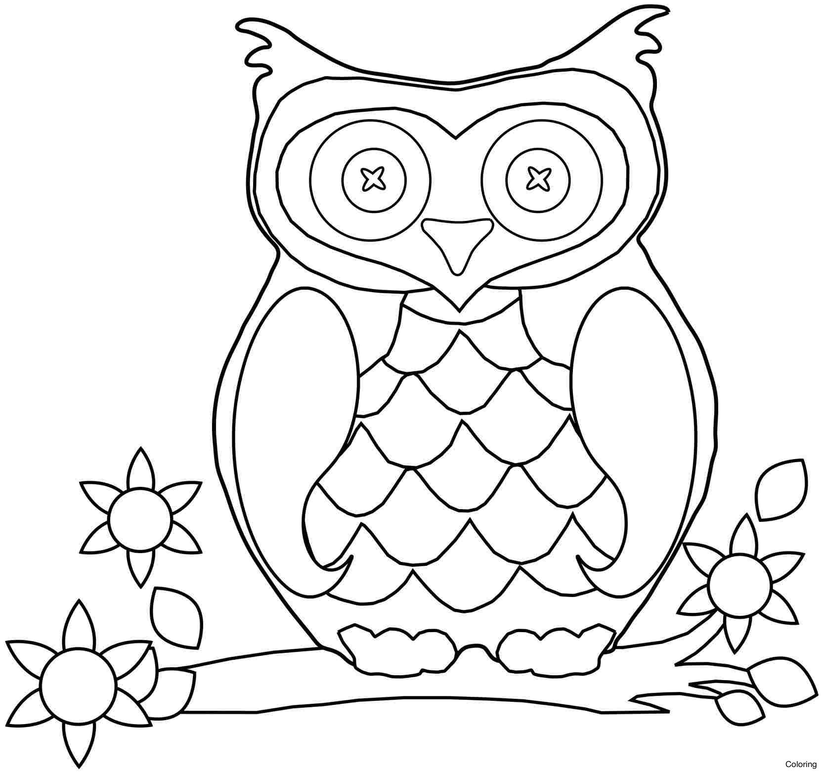 1663x1562 Cute Owl Coloring Pages For Girls Free Download Image 12f Easy