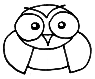 400x333 How To Draw An Owl