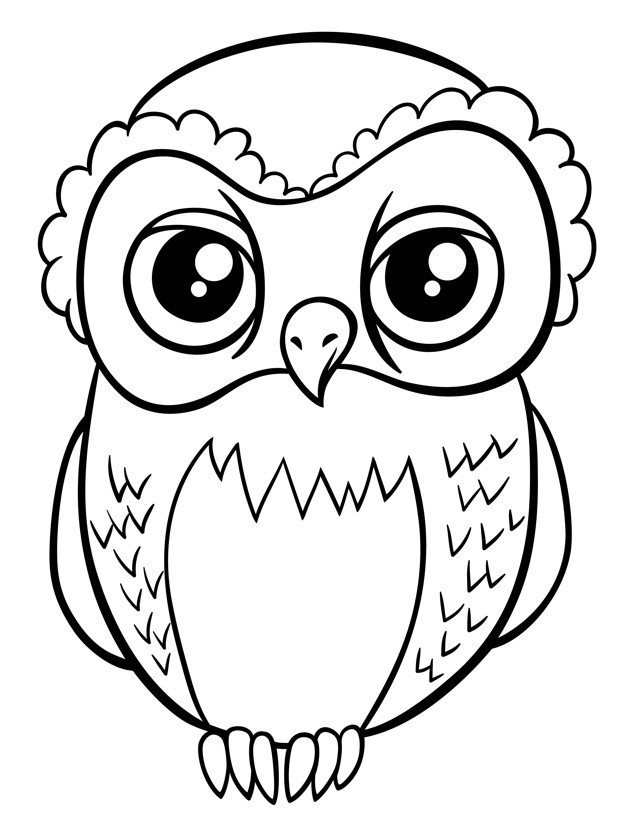 626x817 Owl Character Coloring Page Vector Premium Download