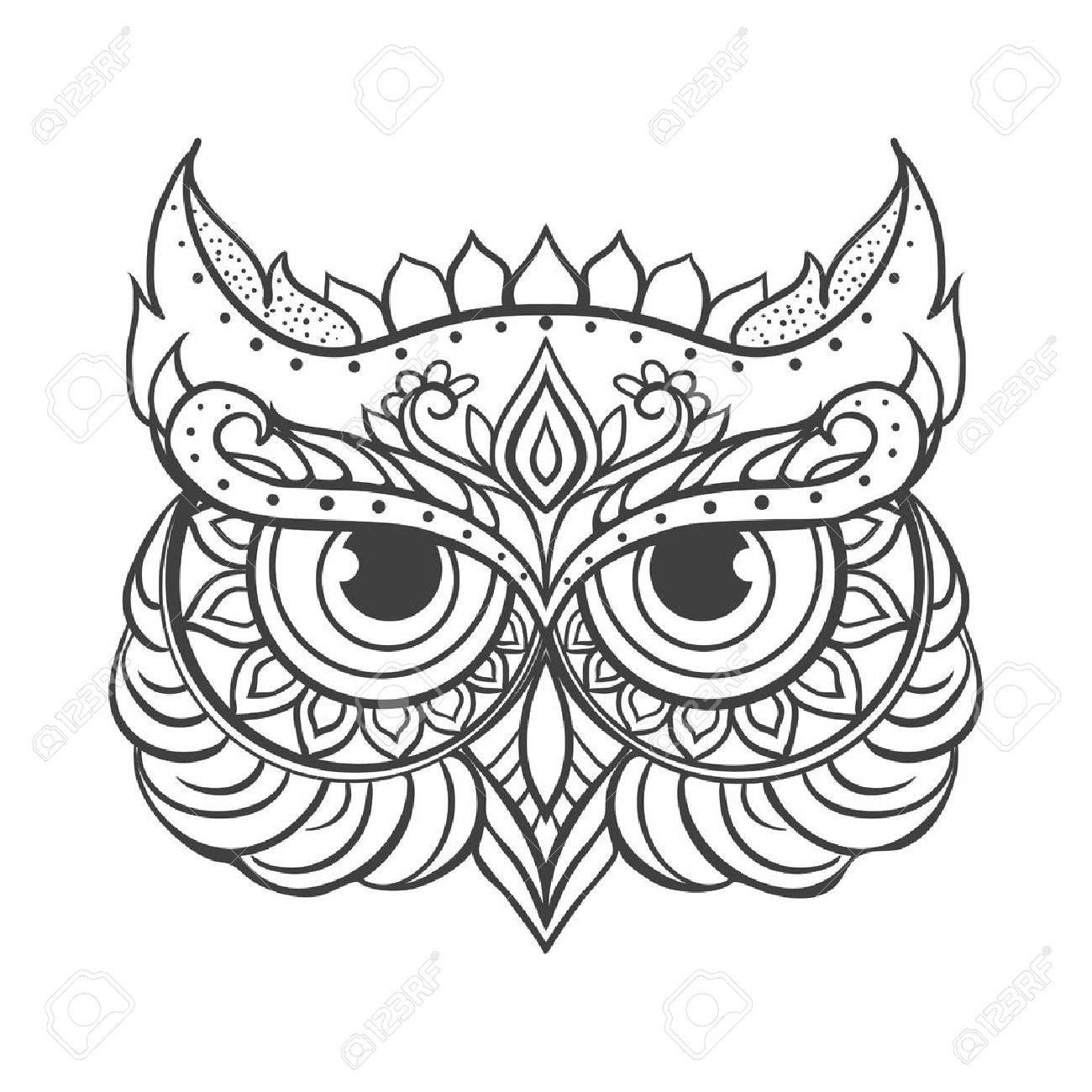 1300x1300 4,441 Owl Face Stock Illustrations, Cliparts And Royalty Free Owl