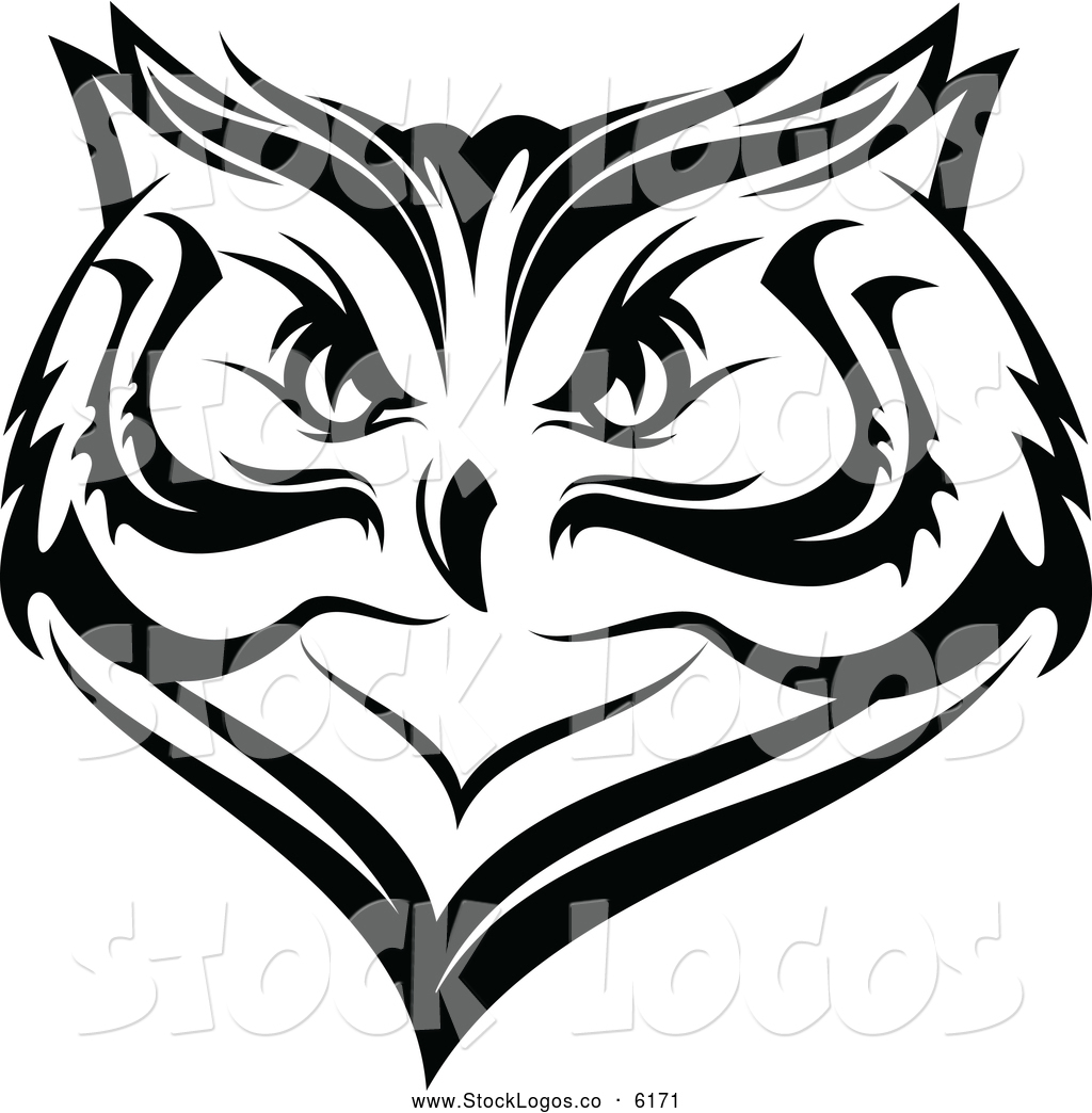 1024x1044 Vector Logo Of A Black And White Owl Face Logo By Vector Tradition