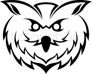 320x256 Owl Head Symbol Stock Vector Colourbox