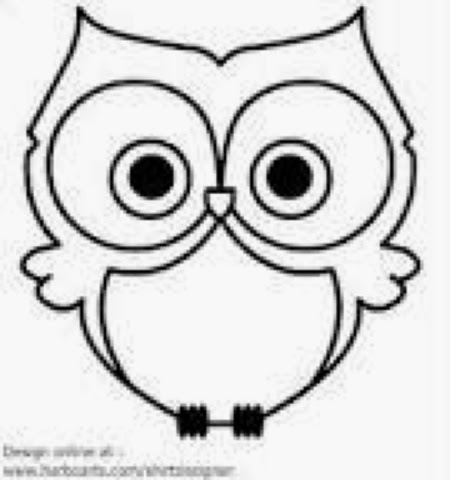 450x480 Best Photos Of Cute Owl Outline To Trace