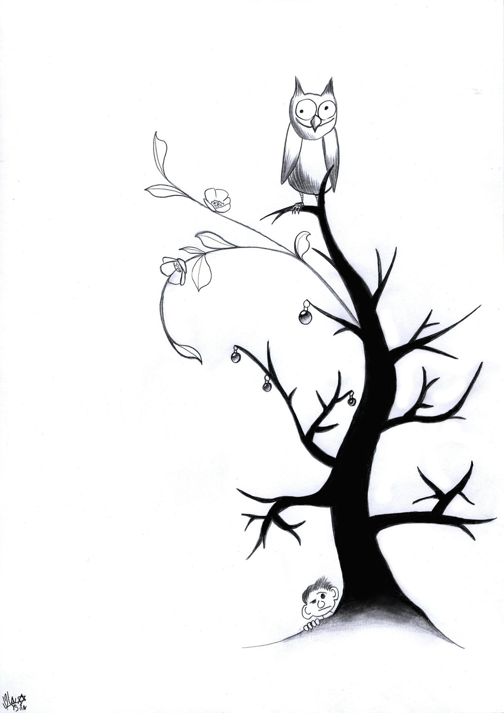 1024x1448 Vengeful Owl In A Black Tree By Modestmaniac