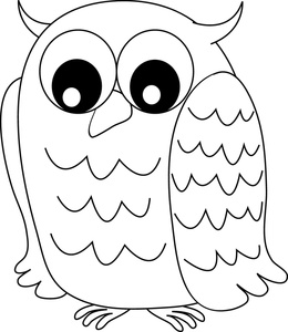 260x300 Drawing Owl Clipart