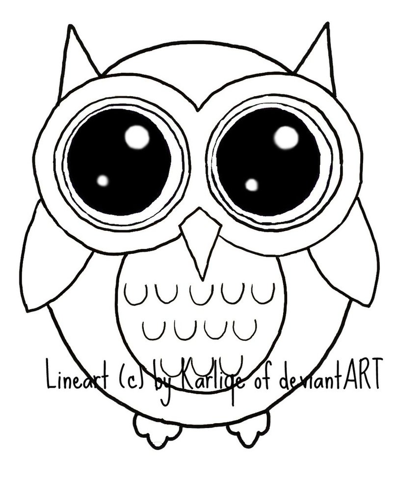 809x988 Owl Lineart By Karliqe