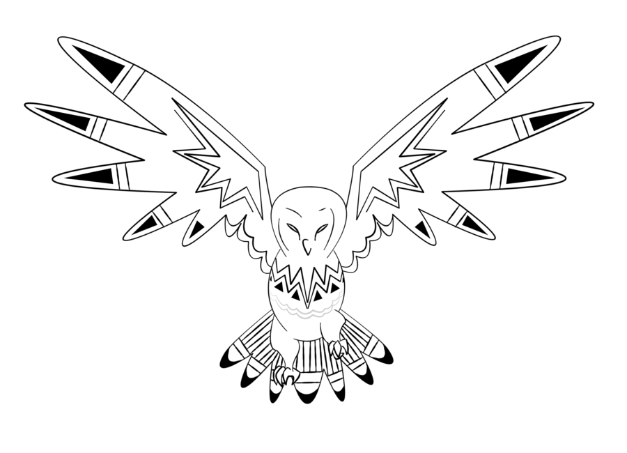 900x650 Owl Line Art By Neyuu