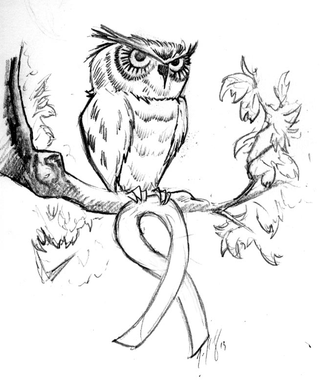 661x777 Friend Of Mine Wanted An Owl Holding A Ribbon For A Tattoo