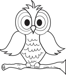 273x310 Free, Printable Cartoon Owl Coloring Page For Kids