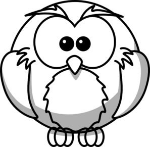 297x291 Owl Outline Clip Art