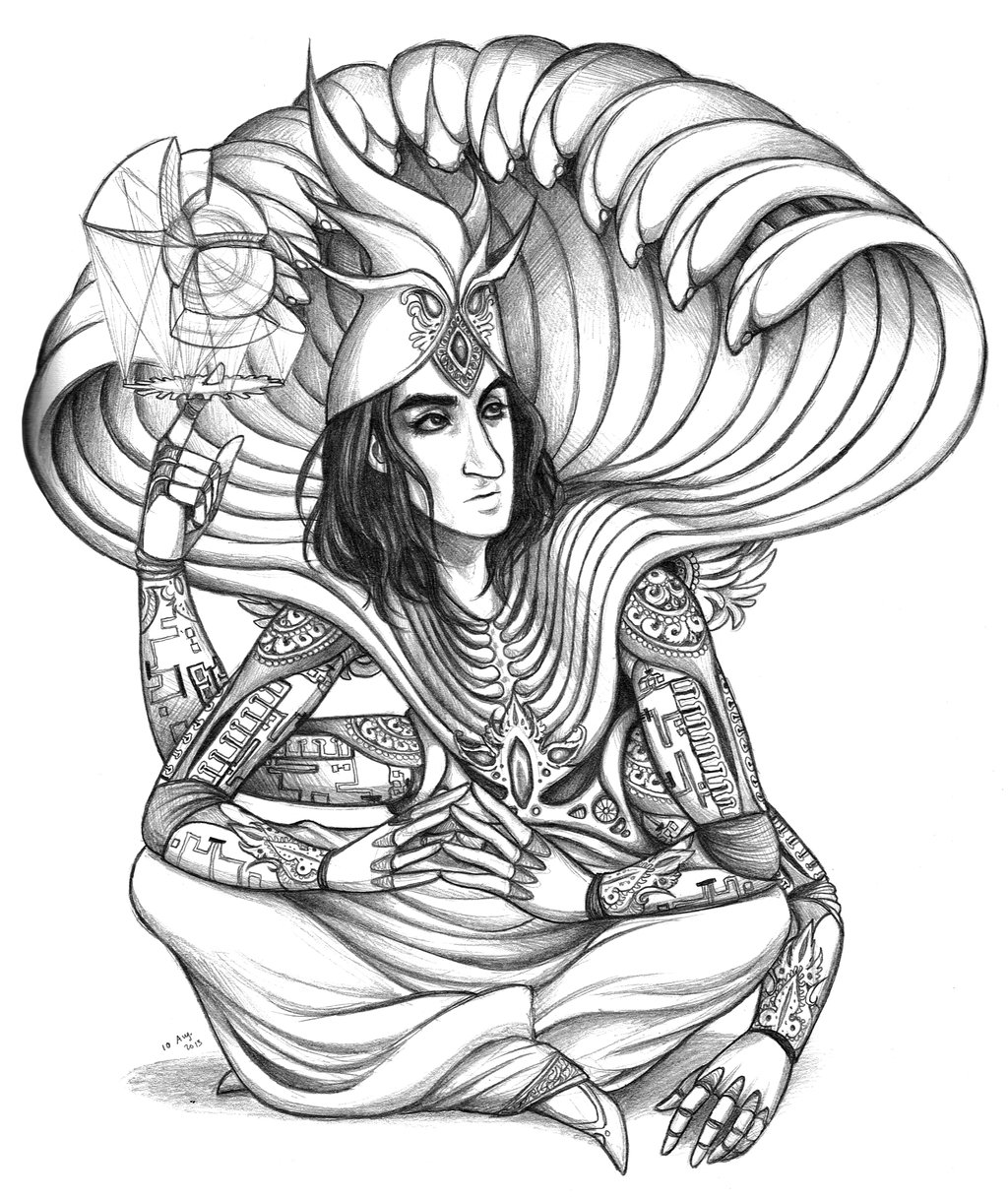 1024x1218 Vishnu Pencil Sketch By Squonkhunter