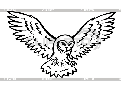 400x284 Flying Owl Drawing Clipart Panda