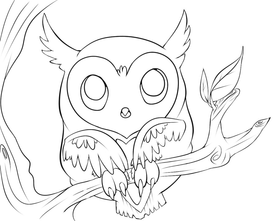900x720 Owl Chibi By Psychodreamer