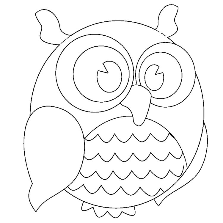 750x750 Owl Drawing To Print And Diy Fun For Kids!
