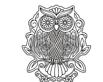 340x270 Sugar Skull Owl Etsy