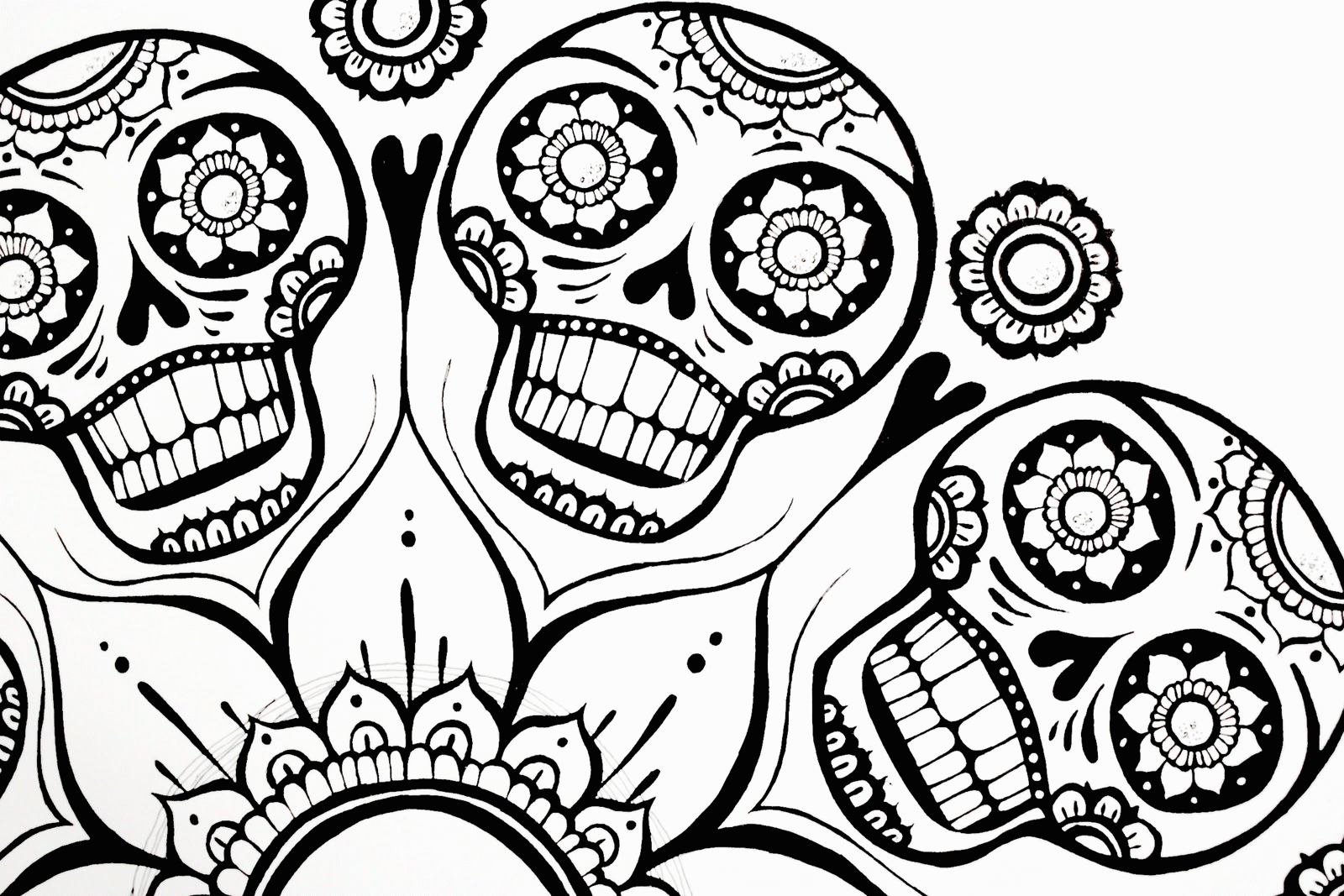 1600x1067 Printable Adult Coloring Pages Sugar Skull Many Interesting Cliparts