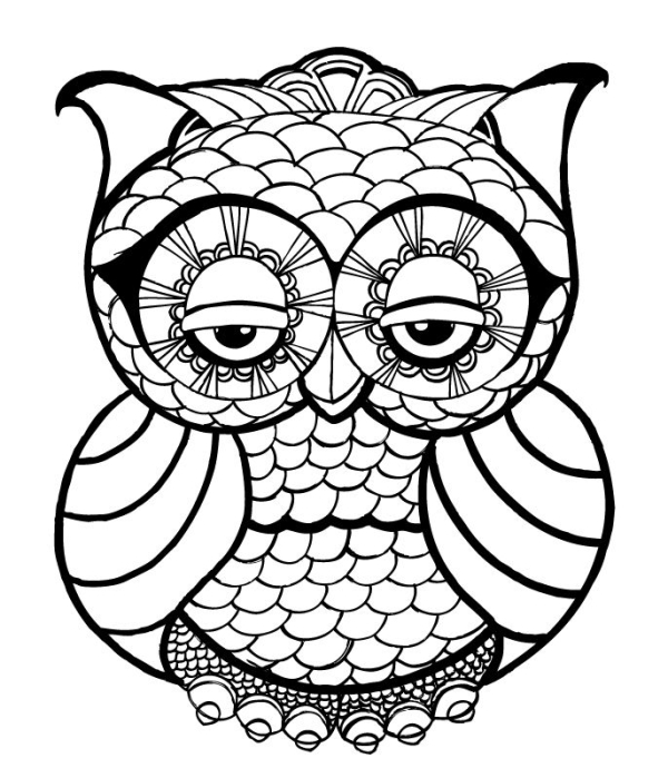 600x699 Awesome Owl Coloring Pages For Adults 81 For Your Oloring Pages