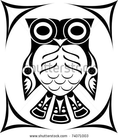 400x470 Tribal Owl Random Ideas Owl