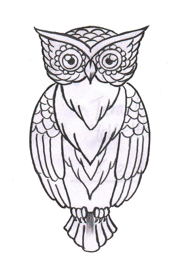 570x872 Custom Owl Temporary Tattoo Somaarttattoo Temporary Tattoo