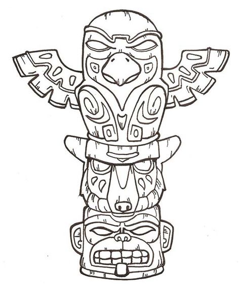 Owl Totem Pole Drawing at GetDrawings | Free download