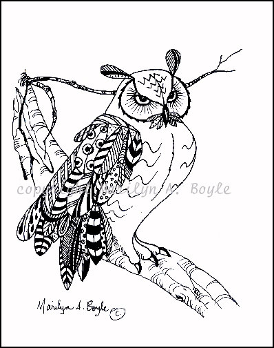 398x504 Card Set Of Four Owls