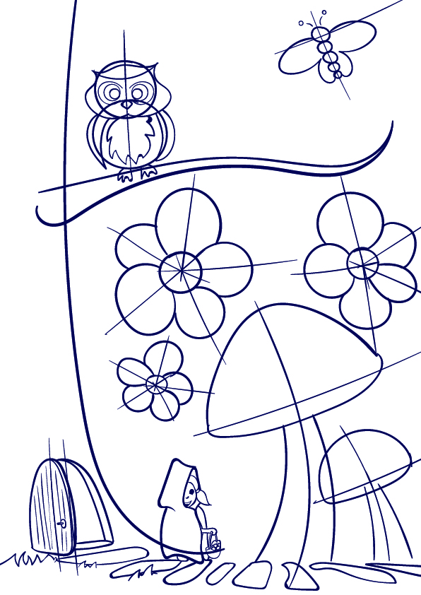 596x842 Learn How To Draw A Mushroom