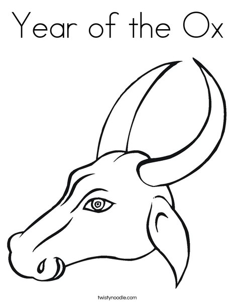 468x605 Year Of The Ox Coloring Page