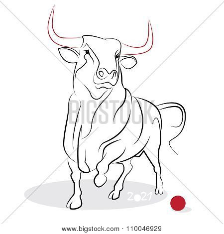 450x470 Chinese Calligraphy Ox 2021 Vector Amp Photo Bigstock