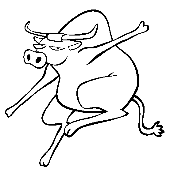 554x565 Ox Coloring Page