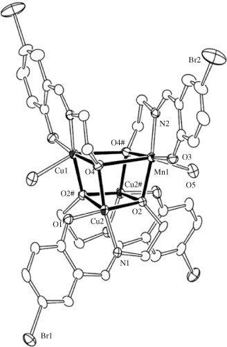 328x500 Ortep Style Drawing For A Tetranuclear Complex In Which