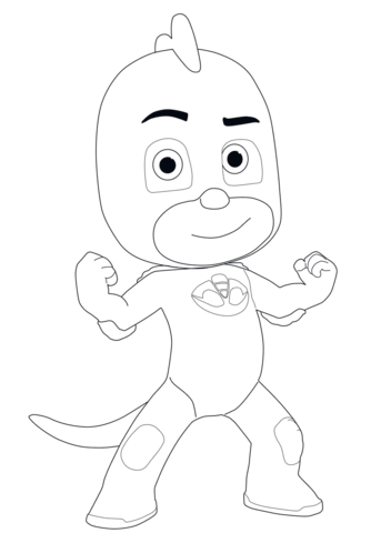 343x480 Gecko From Pj Masks Coloring Page Free Printable Coloring Pages