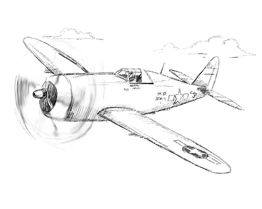 P 51 Mustang Drawing at GetDrawings.com | Free for personal use P 51 ...