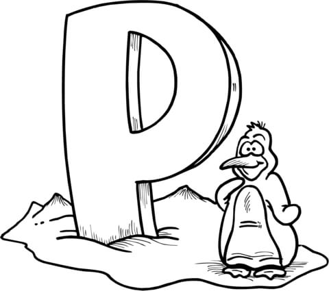 480x425 Letter P Is For Penguin Coloring Page Free Printable Coloring Pages