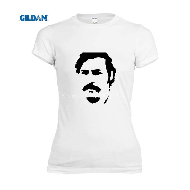 800x800 Pablo Escobar Silhouette Clothes Slim T Shirts 5 Colors Women 2017