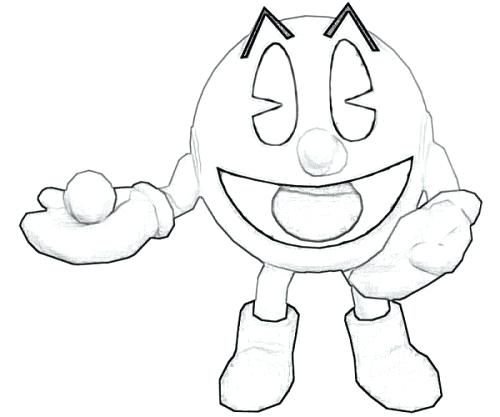 500x417 Pac Man Coloring Pages Coloring Collection