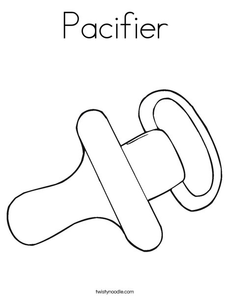 468x605 Pacifier Coloring Page
