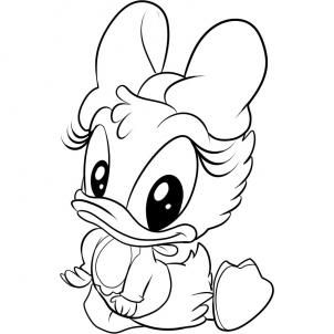 302x302 Cute Baby Daisy Duck With Pacifier Clipart