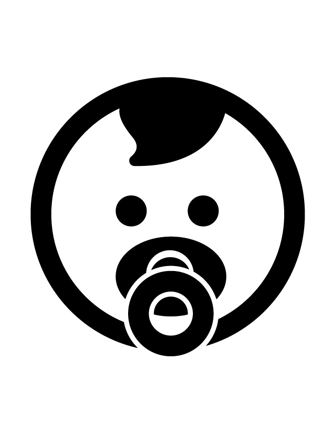 670x867 Baby With Pacifier Silhouette H Amp M Coloring Pages